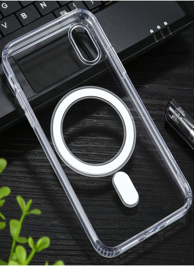 Generic - Magsafe Case for iPhone XS Max Magsafe Clear Cover Magnetic Wireless Charging Support, Shockproof Protection, Scratch-Resistant for iPhone Xs Max - Clear - Image 1