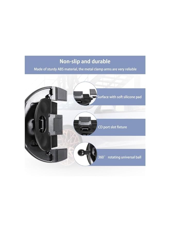 Green Tiger Car Phone Holder for CD Slot, Cell Phone Mount for CD Player, 360 Degree Rotatable Auto Phone Mount, Magnetic or One Button Release, Compatible with All iPhone, Android, Smartphones - Image 4