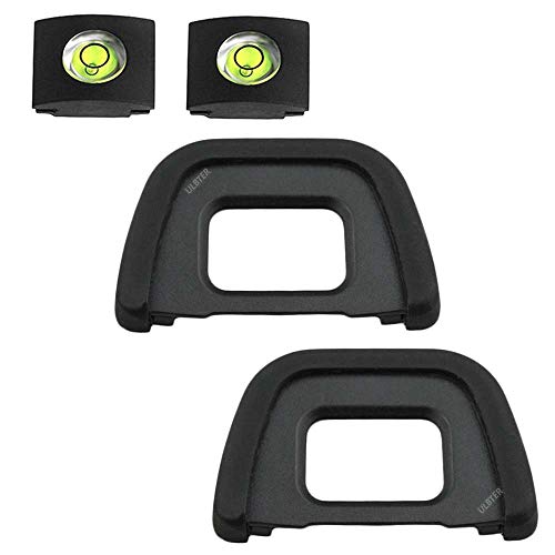 ULBTER Eyepiece Eyecup Eye Cup DK-23 for Nikon D7100 D7200 D7000 D750 D610 D600 D300 D300S Camera Viewfinder, ULBTER Eyepiece Cover & Hot Shoe Cover -(2+2 Pack) - Image 1
