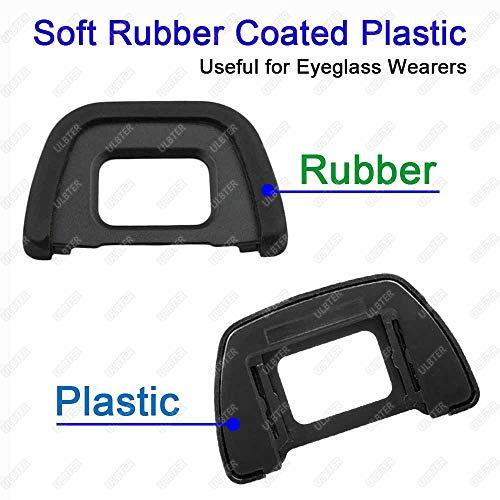 ULBTER Eyepiece Eyecup Eye Cup DK-23 for Nikon D7100 D7200 D7000 D750 D610 D600 D300 D300S Camera Viewfinder, ULBTER Eyepiece Cover & Hot Shoe Cover -(2+2 Pack) - Image 3