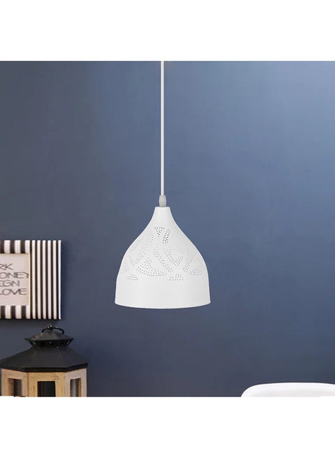 Naomi Perforated Ceiling Lamp - Single | modern decorative LED E27 pendant light ceiling lamp hanging | suitable for any room | Color: White | Size: 70x17 cm