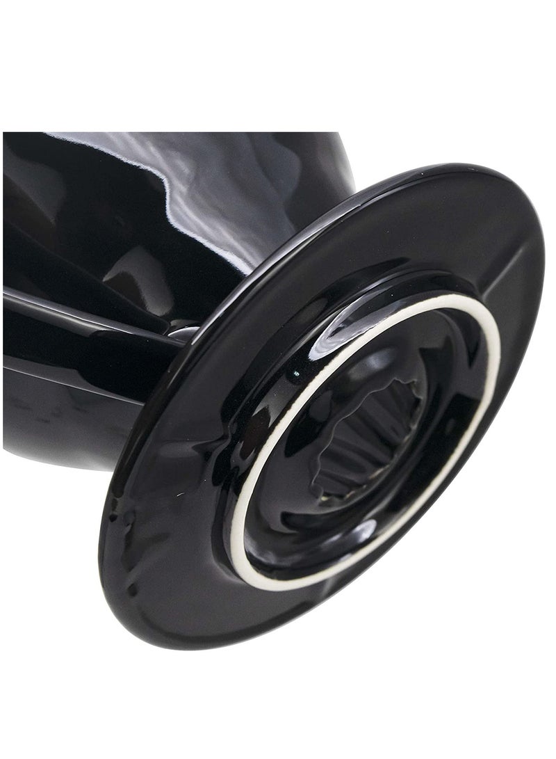 MIBRU V60 Ceramic Dripper 1-4 Cup Made of High Fired Ceramic Material Pour Over Coffee Maker Slow Brewing Home Office Cafe Strong Flavour Brewer Black Size 02 - Image 3