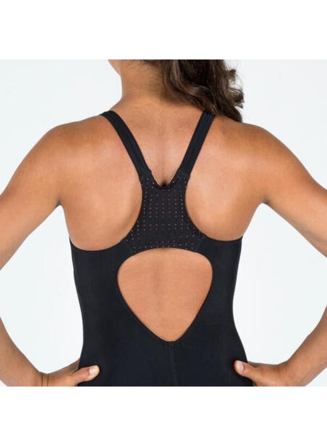 NABAIJI Girls’ swimming 1-piece swimsuit - 500 Kamyleon black - Image 4
