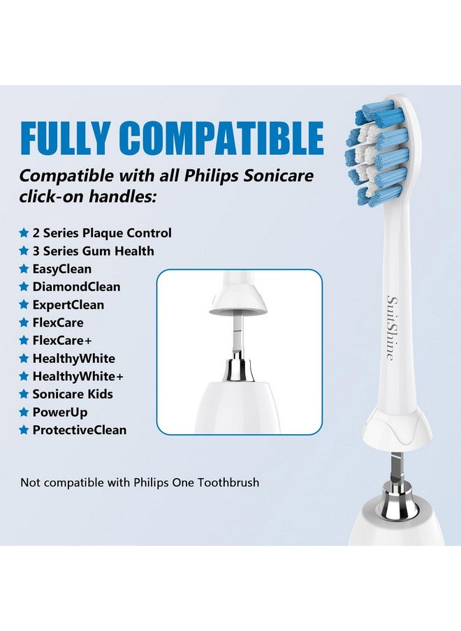 SuitShine - Replacement Toothbrush Heads Compatible With Philips Sonicare Replacement Heads, Sonicare Replacement Brush Head And More Snap-On Handles, 8 Pack - Image 1