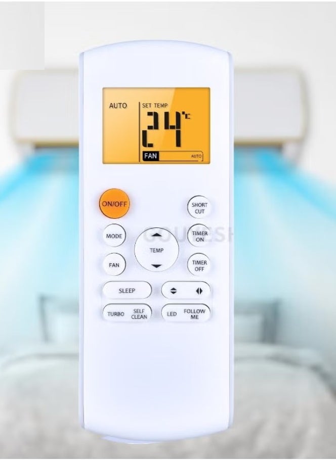 ELTRAZONE NEW Original Remote Control RG57A16/BGEF for Midea FRESH AC Air Conditioner | Compatible with RG57A2/BGEF Models | Cool & Heat Modes with Backlight for Easy Use - Image 2