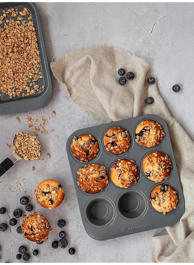 ماستر كلاس قالب مافن غير لاصق من إس سي، طول 24 سم × عرض 22 سم، رمادي - Image 5