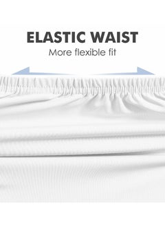 SYOSI SYOSI Half Slips for Women Underskirt Short Mini Skirt with Floral Lace Trim Milk Silk White Lace Patchwork Lining Skirt (M Size: Waist 25 x Hem 35 Inches, White)  - Image 2