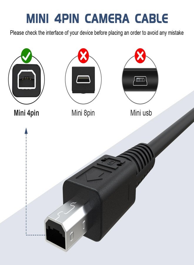 Sqrmekoko MINI 4P U-4 Camera Data Cable, Digital Camera USB Cord Compatible with Kodak C300, Dock II, CX4200, CX7530, DC4800, DX3215, DX6490, DX7440, DX7590, DX7630, LS420, LS443, LS633, LS743, LS753, Z7590 - Image 2