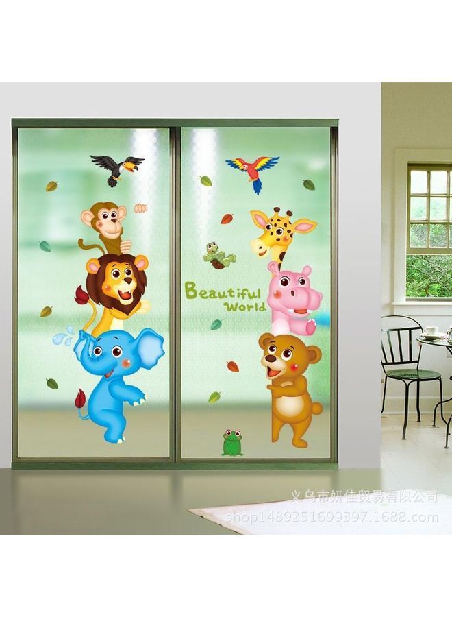 نيبمينينت ملصقات جدارية بنمط حيوانات متعدد الألوان - Image 2