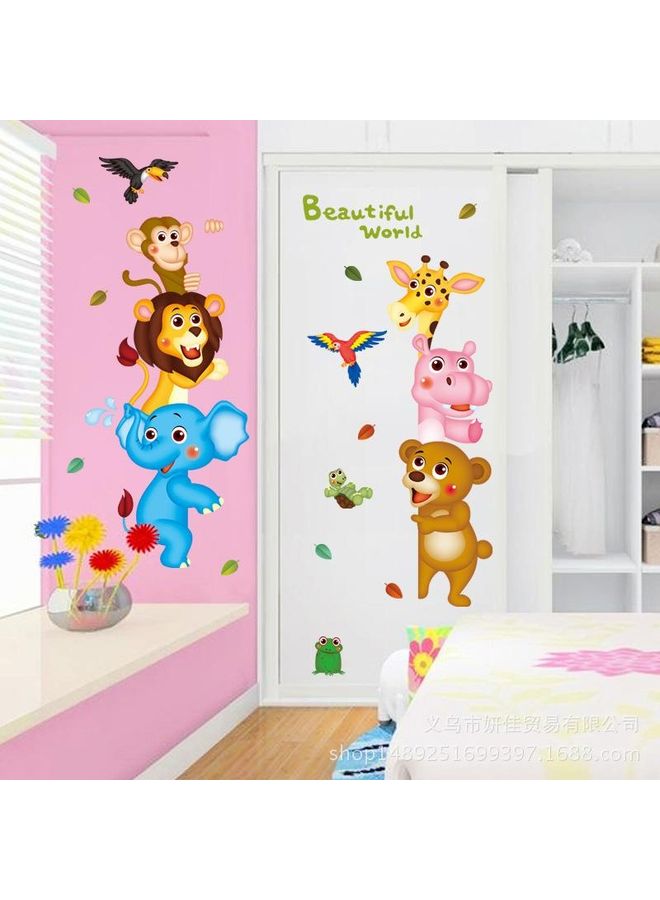 نيبمينينت ملصقات جدارية بنمط حيوانات متعدد الألوان - Image 4