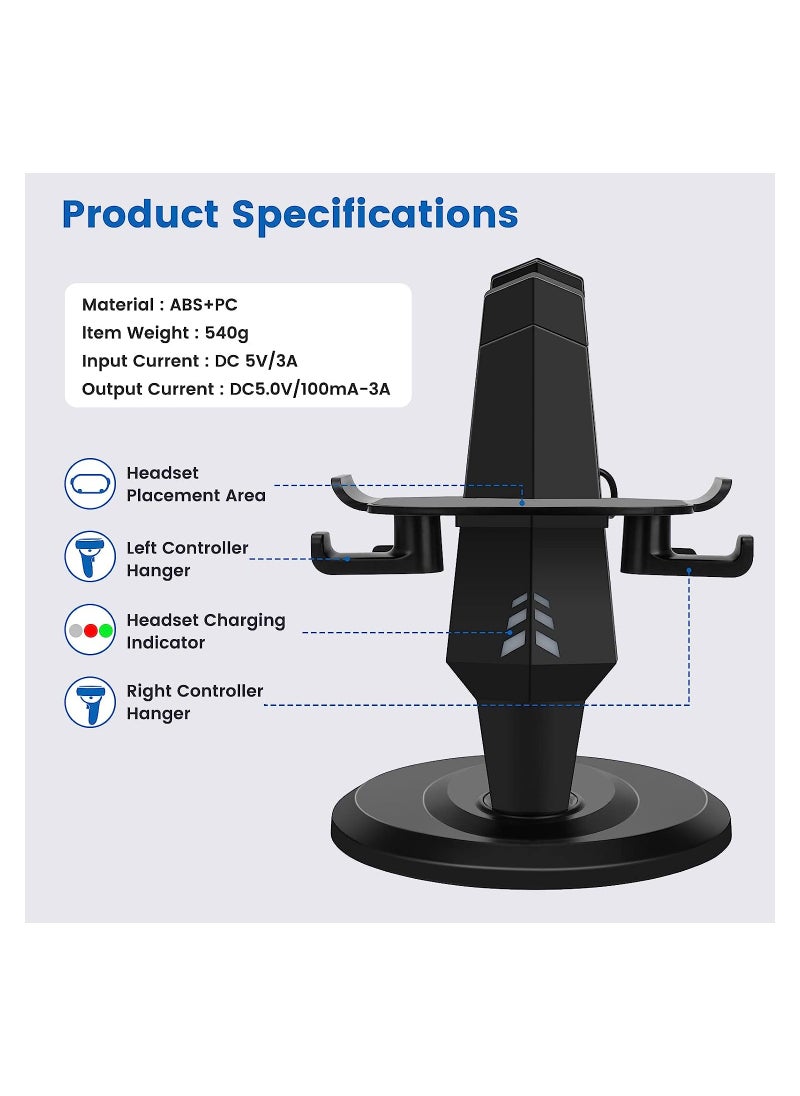 VR Stand, VR Headset Charging Dock Display Stand, Touch Controllers Accessories for Oculus Quest, Quest 2,Rift, Rift S, Valve Index, Black - pzsku/Z9FE2ECE741DA821D76F6Z/45/_/1698662773/2dc494d4-dd66-41be-847d-763bf2784843