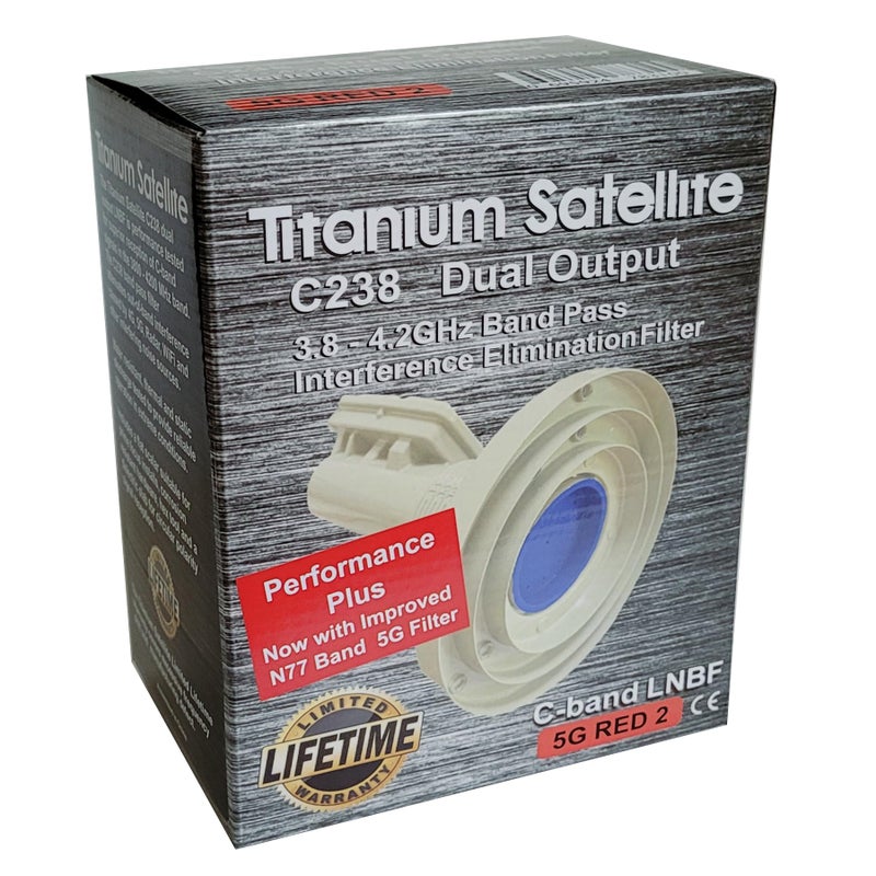 Titanium Satellite C-Band LNBF C238 Performance Plus - 5g RED Interference Filter 3800-4200MHz (Export Model - Not Suitable for US or Canada 5G Interference) - Image 2