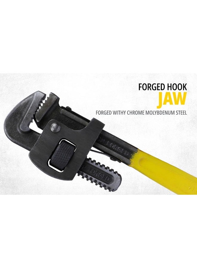 STANLEY 71-642 12'' 300 mm Stilson Type Pipe Wrench Ideal for Construction & Heavy-Duty Applications for Industrial & Professional Use, YELLOW & BLACK - Image 3