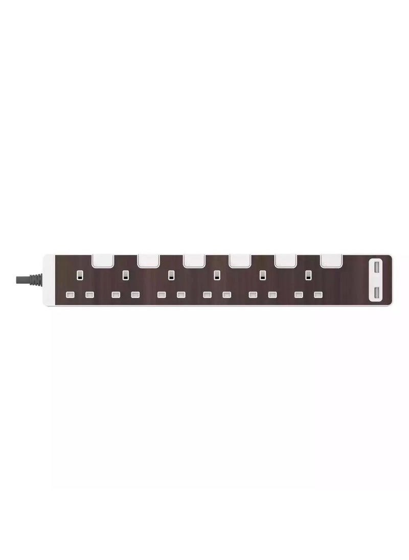 Schneider Electric - Schneider Avatar ON 6G trailing socket w/ SW & USB, DW 3M - Image 1