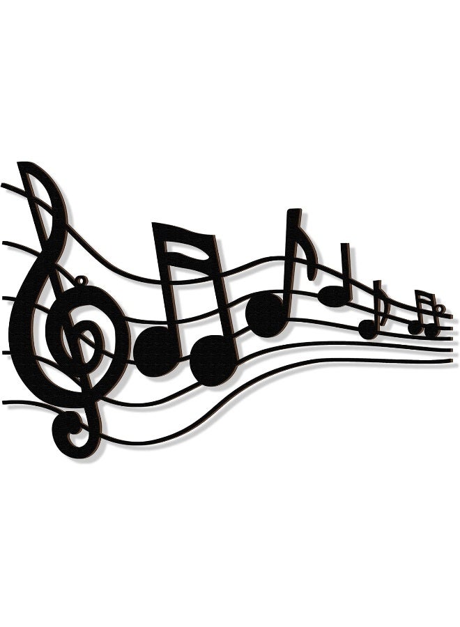 TPGP Treble Clef Wall Decor Black Music Notes Wall Art Vintage Treble Clef Wall Hanging Music Wall Sign Musical Decorations for Home Studio Living Room Bedroom Gallery Bar Birthday Party - Image 1
