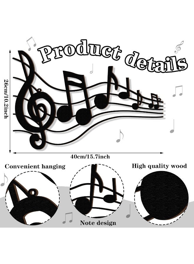 TPGP Treble Clef Wall Decor Black Music Notes Wall Art Vintage Treble Clef Wall Hanging Music Wall Sign Musical Decorations for Home Studio Living Room Bedroom Gallery Bar Birthday Party - Image 3