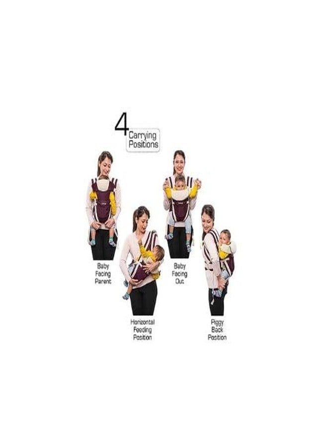 Laee cute Baby Carrier 4 in 1/Carry Bag/Cuddler Kids Facing in and Out Position Baby Carrier (Navy to Cream) (Wine to Cream) - Image 4