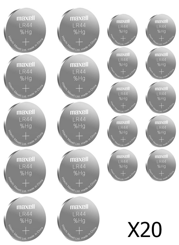 ماكسل بطارية قلوية من ماكسيل LR44 ، عبوة من 20 - Image 1