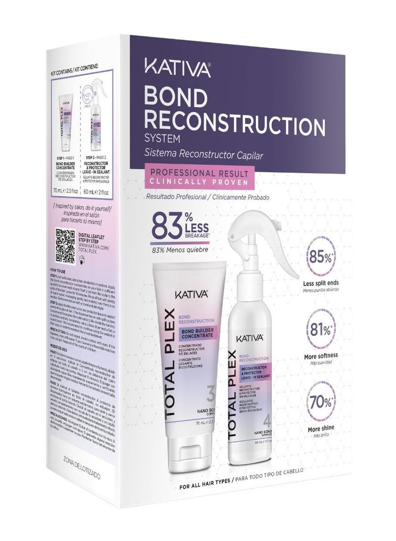 Kativa Kavita Total Plex Bond Reconstruction 70mL + Reconstructor Leave-In Sealant - Image 1