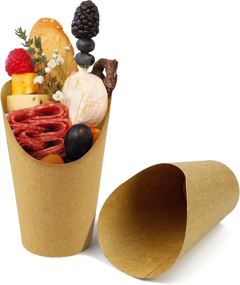 CAMKYDE 50 Pcs French Fries Holder, 12oz Disposable Paper French Fry Cups Charcuterie Cups for all Occasions (12oz) - Image 1