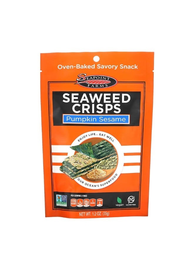 SEAPOINT FARMS رقائق الأعشاب البحرية بنكهة اليقطين والسمسم 1.2 أونصة 35 جرام  - Image 1
