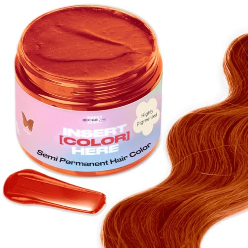 INH Semi Permanent Hair Color | Color Depositing Conditioner | Orange Hair Dye | No Bleach, No Peroxide Temporary Fire Opal Tint for Women & Men | Vegan, Ammonia Free, Sulfate Free | Ready to Use, 6oz - Image 1