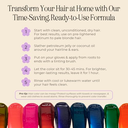 INH Semi Permanent Hair Color | Color Depositing Conditioner | Orange Hair Dye | No Bleach, No Peroxide Temporary Fire Opal Tint for Women & Men | Vegan, Ammonia Free, Sulfate Free | Ready to Use, 6oz - Image 5