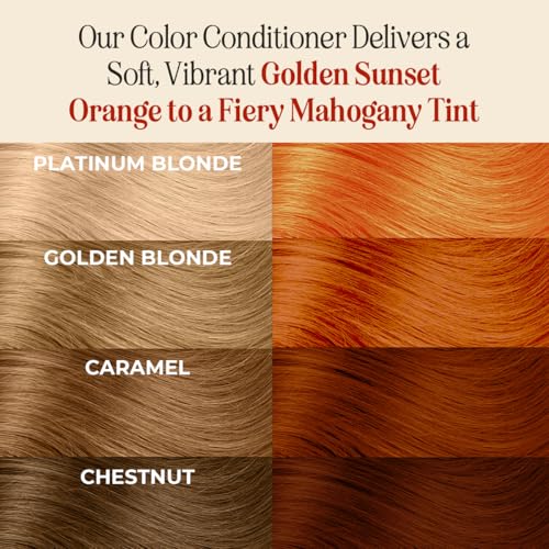 INH Semi Permanent Hair Color | Color Depositing Conditioner | Orange Hair Dye | No Bleach, No Peroxide Temporary Fire Opal Tint for Women & Men | Vegan, Ammonia Free, Sulfate Free | Ready to Use, 6oz - Image 3