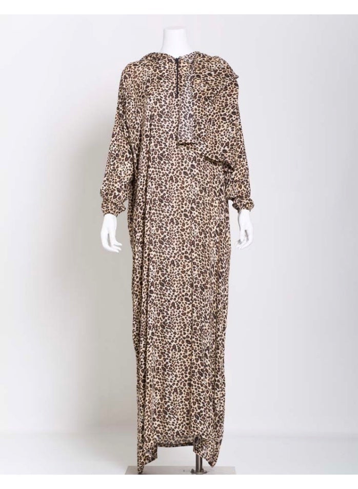 أمياي فستان صلاة إسلامي قطعة واحدة للنساء مع حجاب مرفق – ملابس صلاة وعبادة للسيدات – عباية صلاة وجلباب للصلاة – طقم صلاة للنساء مناسب للعمرة والحج - Image 1