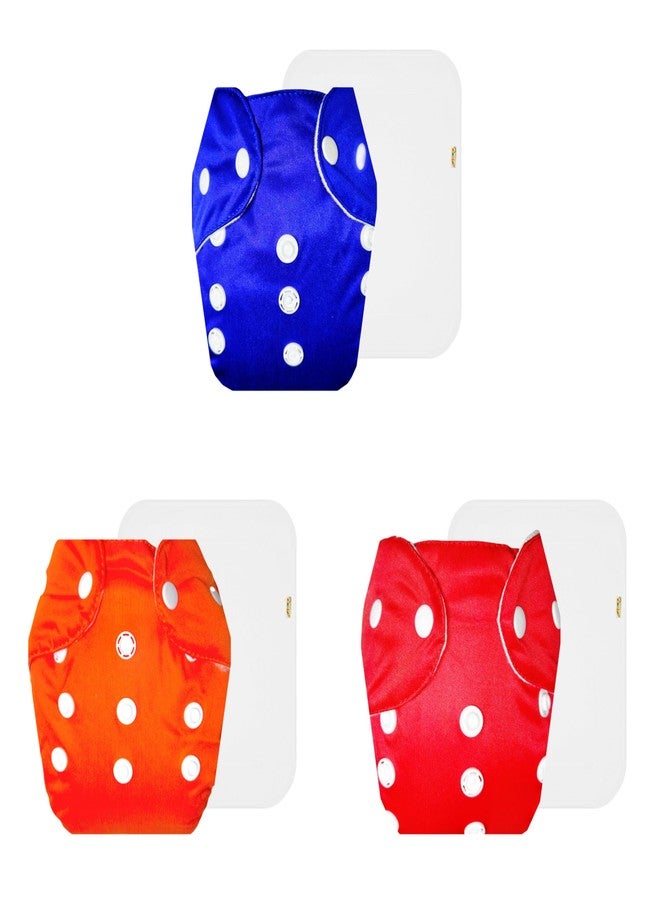 Dumbledo Lite Cloth Diaper with Cotton Insert (Pack of 3) | Hypoallergenic | Reusable & Washable | Travel Friendly | Worry-Free Diapering | 3 Months - 2 Years | Unisex Baby - Image 1