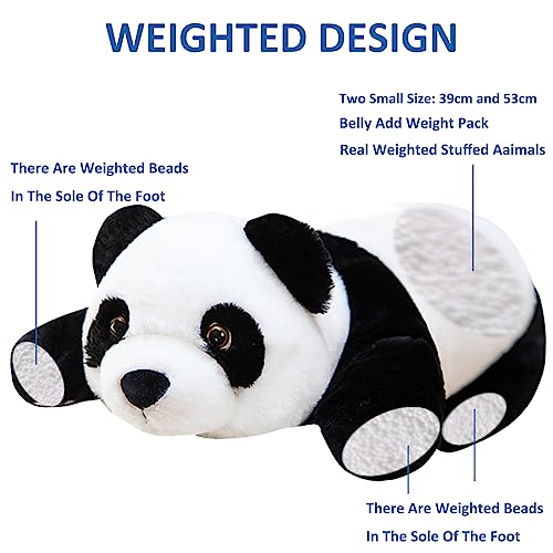 Hronsa Weighted Stuffed Animals 153 Weighted Panda Plush Toy Cute Panda Weighted Plush Animals Pillow Gifts for Kids Adults - Image 5