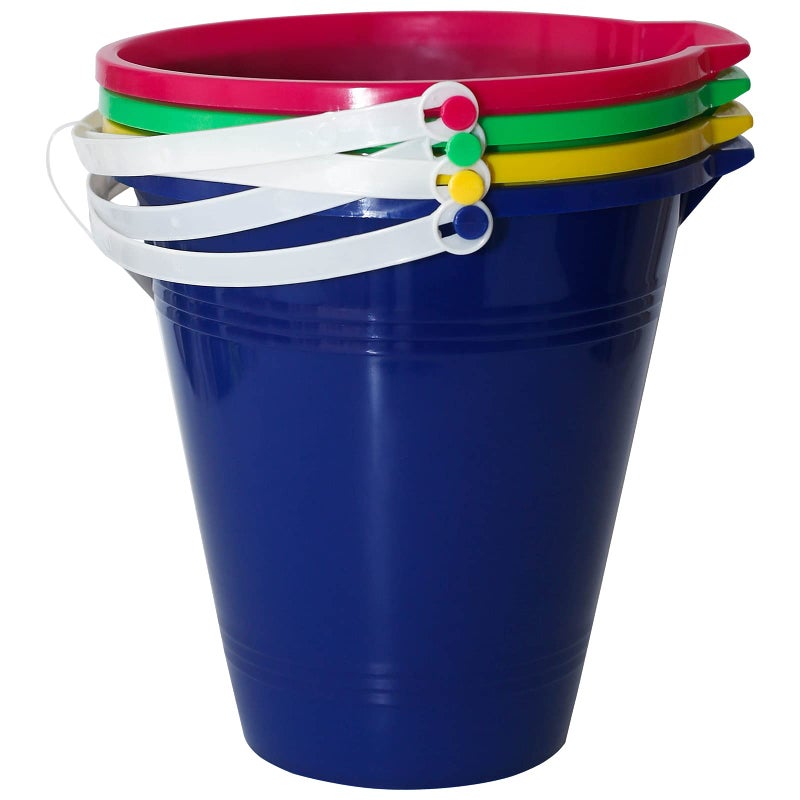 Holady Large Sand Beach Buckets PailSand Bucket Water Bucket for Beach Fun Great Summer Party Accessory4 Pack - Image 3