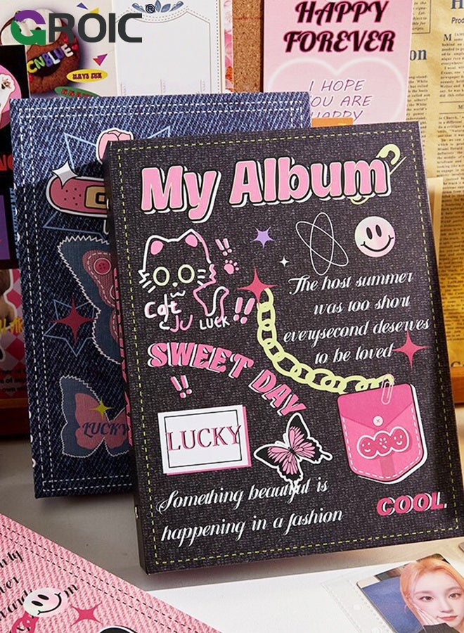GROIC Polaroid Photo Album, American Retro, Black Cat,  Photo Album for Fujifilm Instax Mini Camera, Polaroid Mini Camera,Polaroid Snap Kpop Photocard Holder Book - Image 2