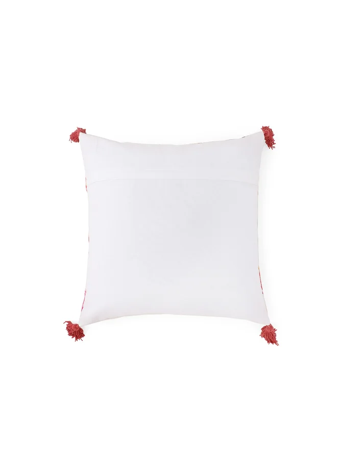 سانسكريتي هومز sanskrutihomes Floral Print Square Velvet Cushion Cover - 45 x 45 cm