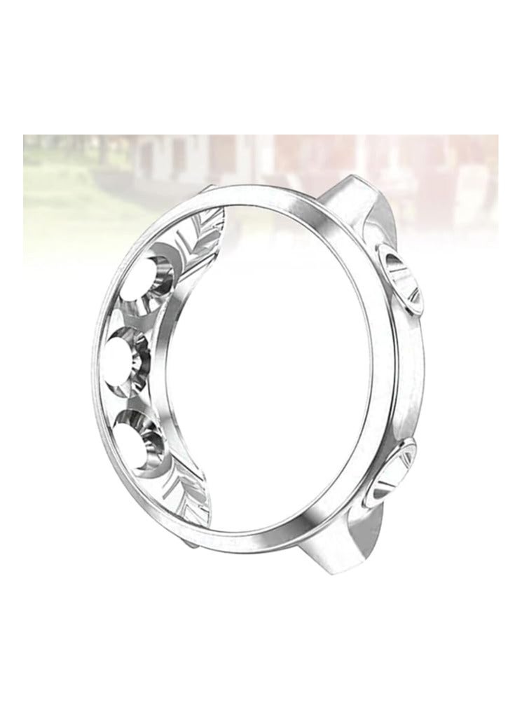 ELMO3EZZ Watch Bumper Protector Watch Protective Shell Non Scratch Watch Cover Case Compatible for Garmin Foruner 245 Music Smartwatch (Silver) - Image 4