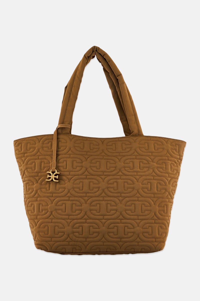 Sam Edelman Women Brand Logo Tote Bag, Tan - Image 1