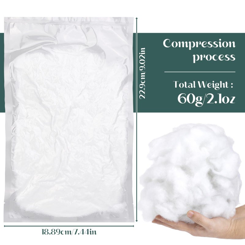 LOKUNN 2.12oz/60g Polyester Fiber, (2.12oz~3.97lb) Polyester Fiber Fill, Stuffing for Stuffed Animals, High Resilience Crochet Stuffing, Fill Fiber for Stuffed DIY Crafts - Image 2