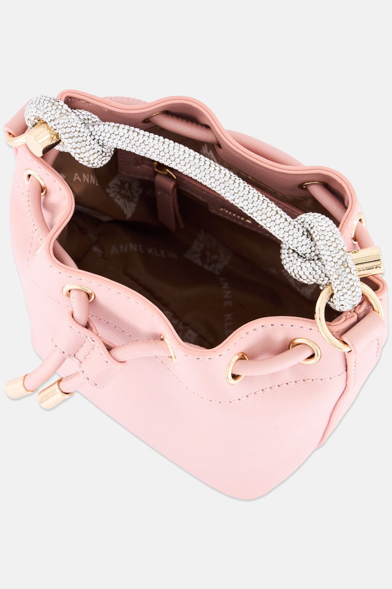 ANNE KLEIN Women Brand Logo Cross Body Bag, Pink - Image 4