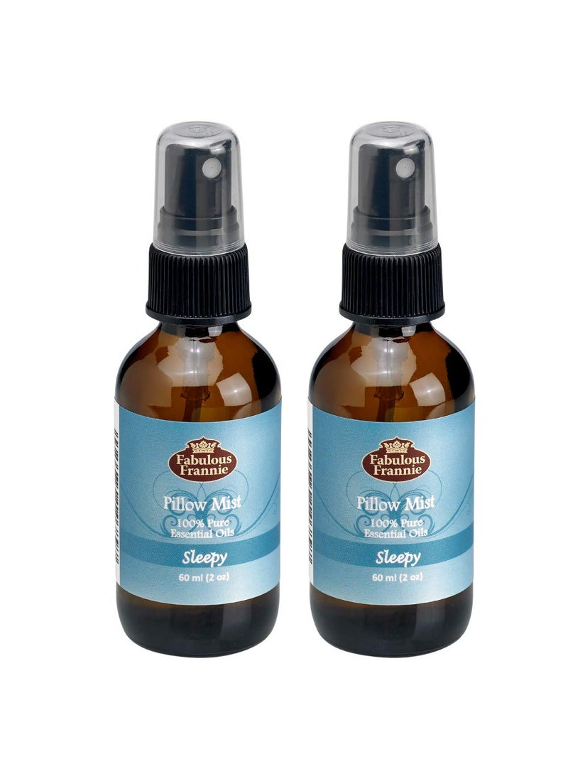 Fabulous frannie Fabulous Frannie Sleep Essential Oil Pillow or Room Mist A Perfect Blend of Lavender, Vetiver, Marjoram and Chamomile Pure Essential Oils 2oz Each 2pk 