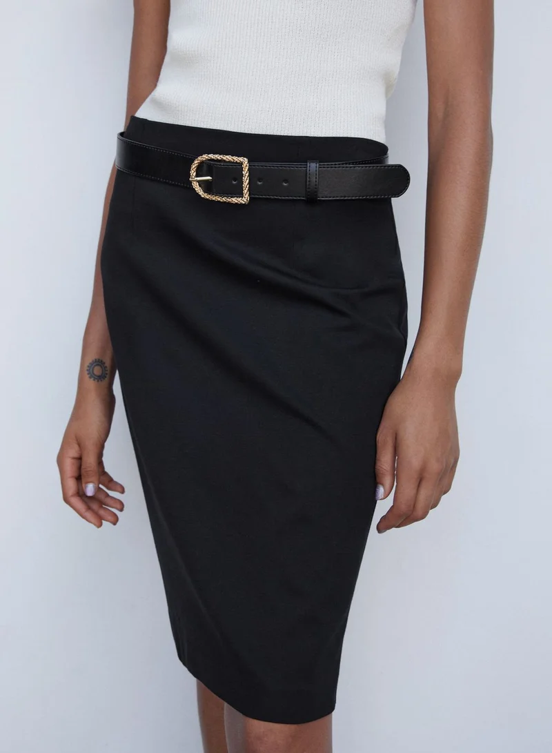 MANGO High Waist Skirt
