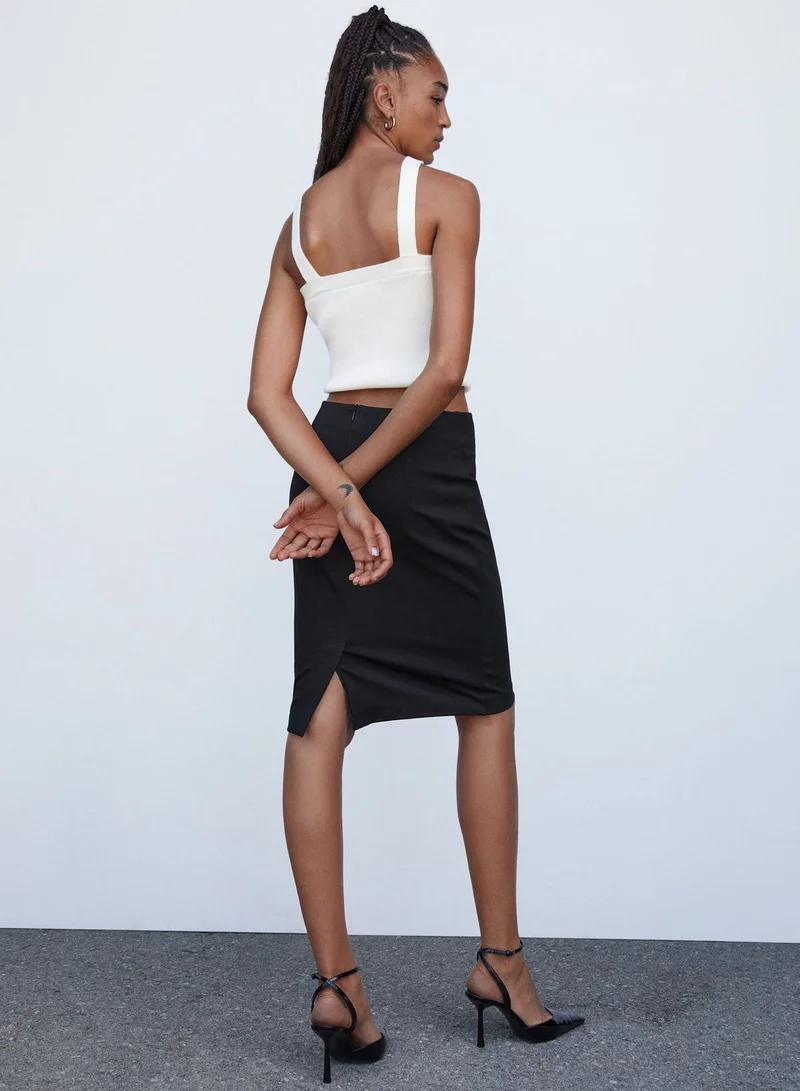 MANGO High Waist Skirt