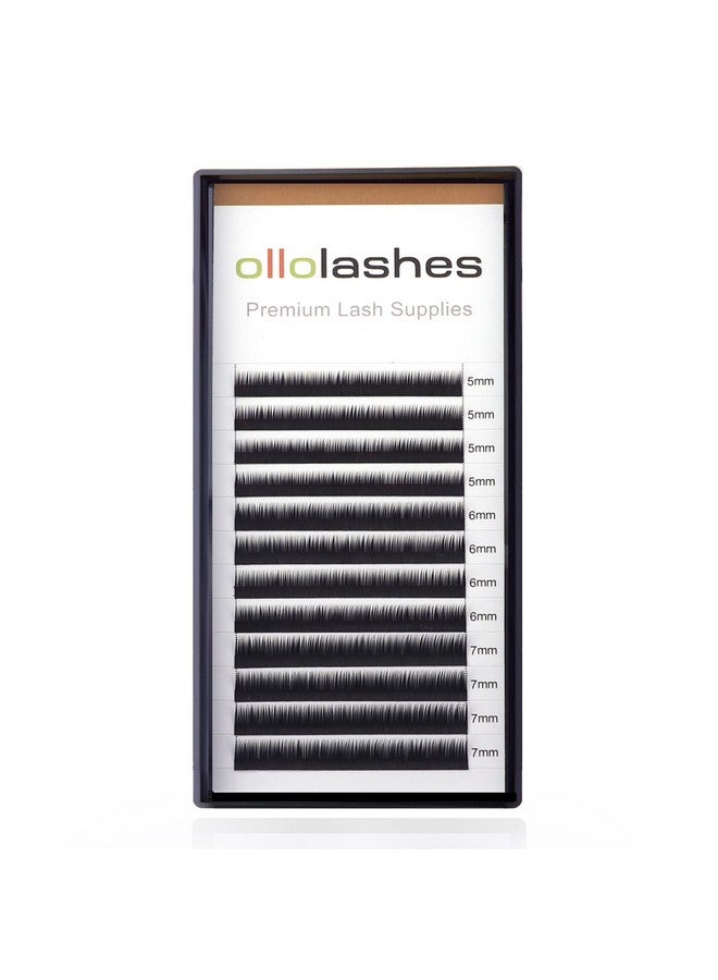 اولولاشز وصلات الرموش السفلية J Curl 0.07 مم Mix57Mm 5 مم 6 مم 7 مم اللون الأسود ملحقات الرموش السفلية (Mix57Mm 0.07 J Curl) - Image 1
