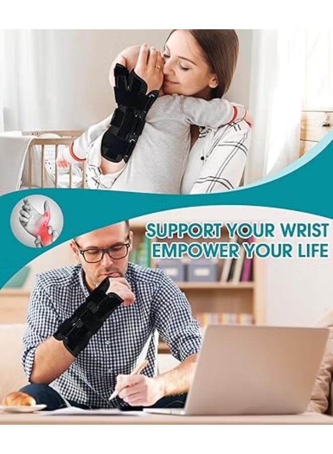Carpal Tunnel Wrist Brace Night Support with Thumb Spica Splint, Left Hand Wrist Support for De Quervain’s, Tendonitis, Trigger Thumb, Sprains and Arthritis – Unisex - Image 2