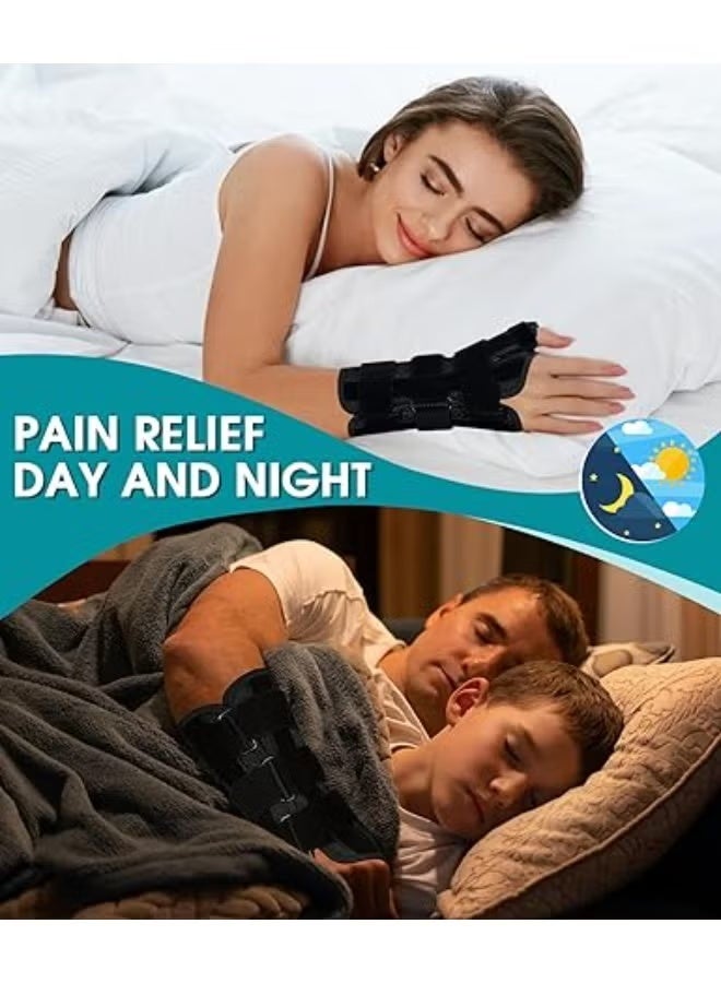 Carpal Tunnel Wrist Brace Night Support with Thumb Spica Splint, Left Hand Wrist Support for De Quervain’s, Tendonitis, Trigger Thumb, Sprains and Arthritis – Unisex - Image 1