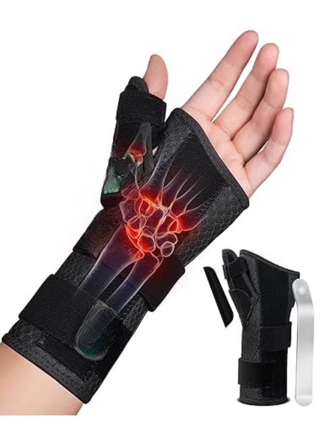 Carpal Tunnel Wrist Brace Night Support with Thumb Spica Splint, Left Hand Wrist Support for De Quervain’s, Tendonitis, Trigger Thumb, Sprains and Arthritis – Unisex - Image 3