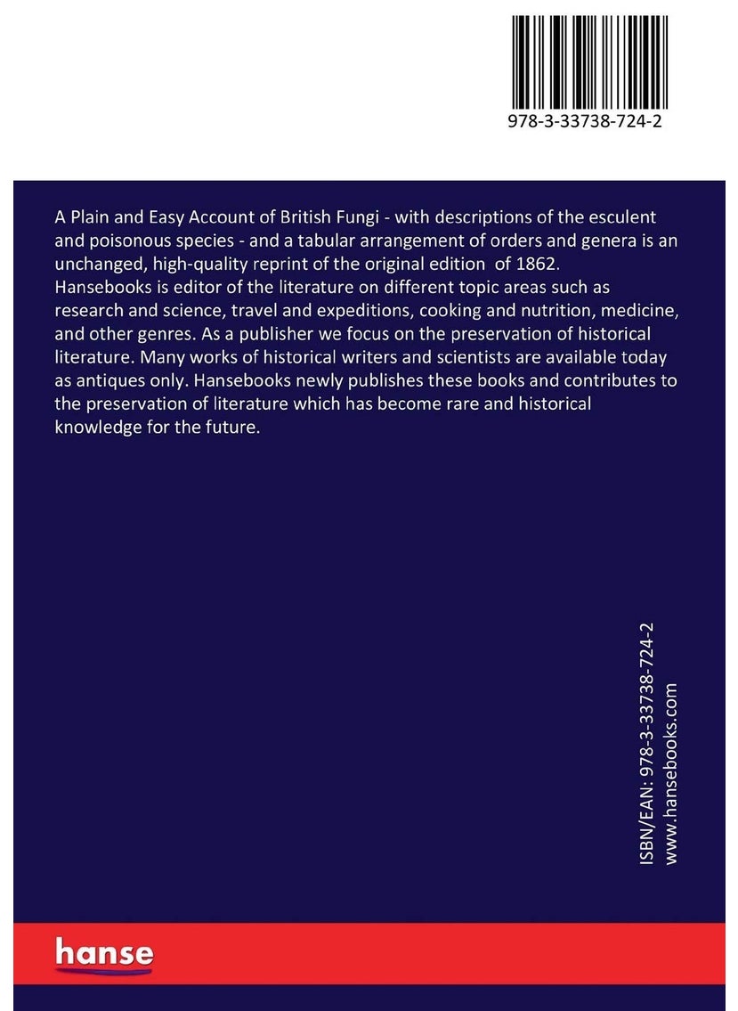 null - A Plain and Easy Account of British Fungi: with descriptions of the esculent and poisonous species - and a tabular arrangement of orders and genera - Image 1