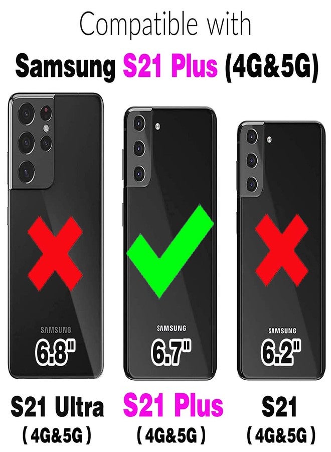 أسو ويش جراب هاتف Asuwish لهاتف سامسونج جالاكسي S21 بلس S21+ 5G، مزود بسحاب، غطاء قابل للفصل مغناطيسيًا مع واقي شاشة، حزام كتف، حامل بطاقات بتصميم زهرة، لون أزرق، مناسب للرجال والنساء. - Image 2