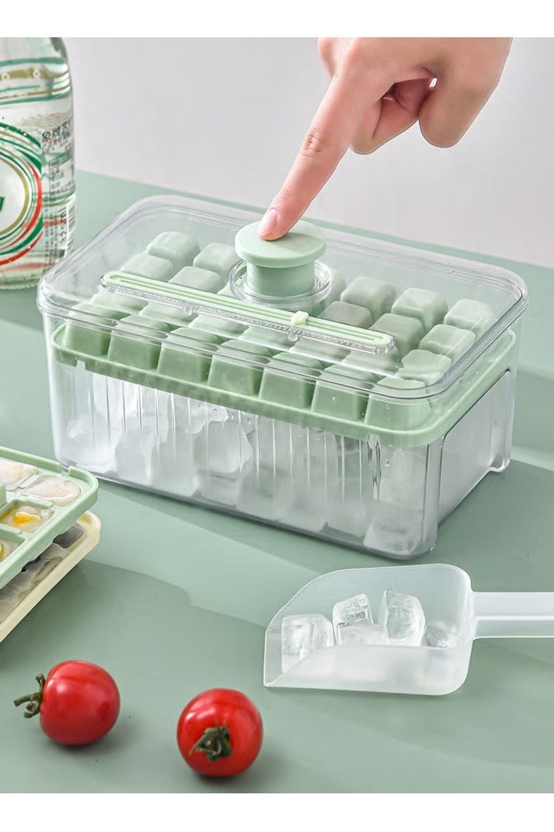 56 kly Dispense Ice Comes With an Ice ShovelGrid Double Laye56 Grid Double Layer Ice Tray that Can be Pressed to Quickly Dispense Ice Comes With an Ice Shovely that Can be Pressed to Quic - Image 1