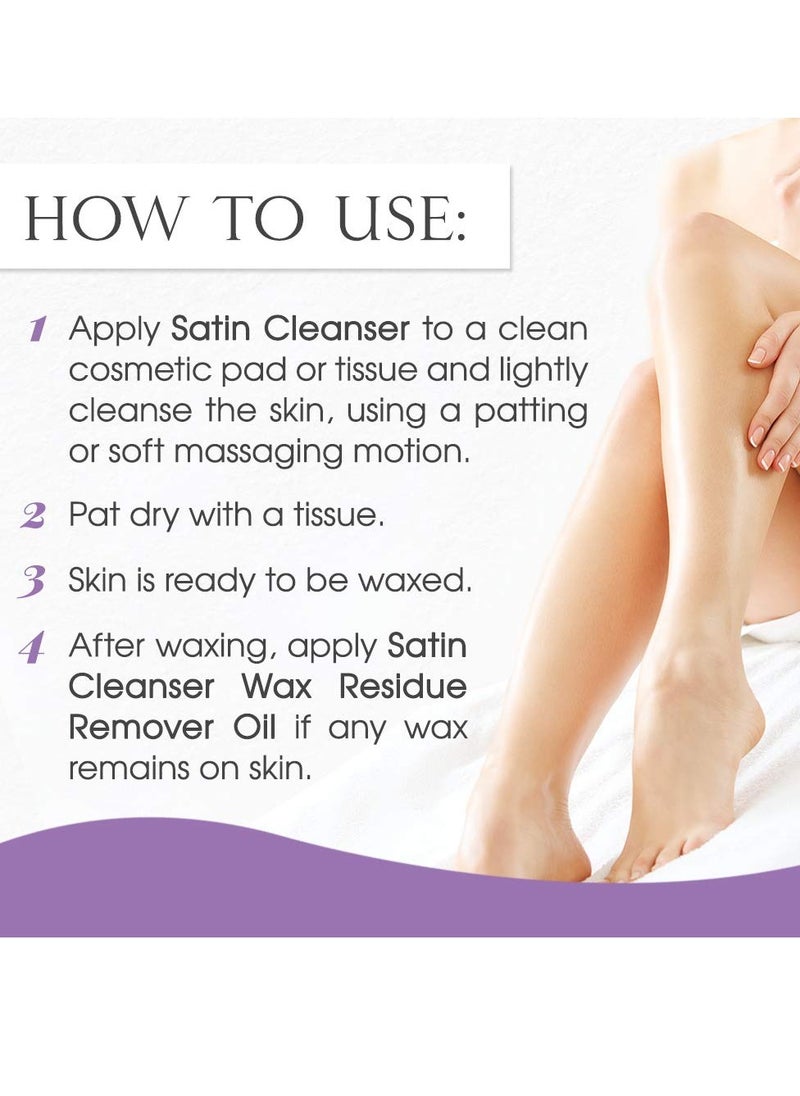 Satin Smooth SATIN SMOOTH Satin Cleanser Skin Preparation Cleanser 4 oz x 2 packs  - Image 5