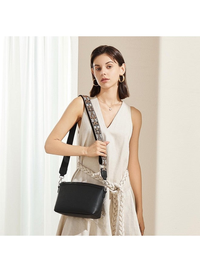 CLUCI Crossbody Purses For Women Trendy Vegan Leather Small Crossbody Bags Women Shoulder Handbags With Wide Straps - Image 2